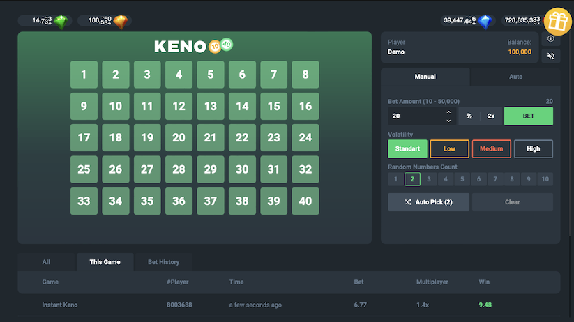 Keno by PopOk Gaming - 1